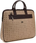 Bilik Deri Monogram Açık Vizon/Kahve Unisex Laptop & Evrak Çantası RH09 BUSİNESS-MN (Açık Vizon/Kahve)