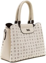 Bilik Deri Monogram Bej Kadın El Çantası RİV 228-MN (Bej)