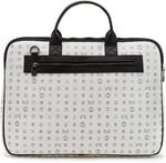 Bilik Deri Monogram Beyaz/Siyah Unisex Laptop & Evrak Çantası RH09 BUSİNESS-MN (Beyaz/Siyah)