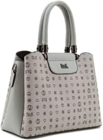 Bilik Deri Monogram Gri Kadın El Çantası RİV 228-MN (Gri)