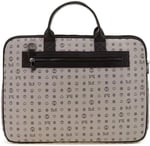 Bilik Deri Monogram Gri/Siyah Unisex Laptop & Evrak Çantası RH09 BUSİNESS-MN (Gri/Siyah)
