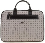Bilik Deri Monogram Gri/Siyah Unisex Laptop & Evrak Çantası RH09 BUSİNESS-MN (Gri/Siyah)
