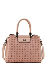Bilik Deri Monogram Pembe Kadın El Çantası RİV 228-MN (Pembe)
