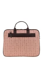 Bilik Deri Monogram Pembe/Kahve Unisex Laptop & Evrak Çantası RH09 BUSİNESS-MN (Pembe/Kahve)