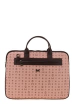 Bilik Deri Monogram Pembe/Kahve Unisex Laptop & Evrak Çantası RH09 BUSİNESS-MN (Pembe/Kahve)