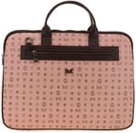 Bilik Deri Monogram Pembe/Kahve Unisex Laptop & Evrak Çantası RH09 BUSİNESS-MN (Pembe/Kahve)