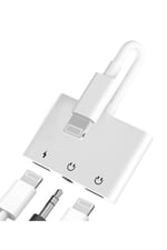BİLİŞİM BURADA ZR325 MH035 Lightning Audio 3 in 1 Adaptör, Beyaz BBZR325