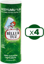 Billur Tuz Sodyumu Azaltılmış İyotlu Sofra Tuzu, 500 gr, 4'lü Paket