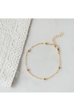 Bimotif Altın Kaplama Top Zincir Bileklik Gold Tek Ebat Kadın/Kız