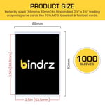 bindrz 1000 Ticaret Kartı Kılıfı - 45 Mikron Kalın - 66 x 92 mm | TCG MTG ve Spor Kartları için Yüksek Netlik Klasik Kuruş Kolları (1000 Kol)