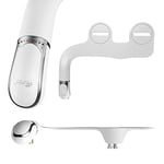 Bio Bidet by Bemis SlimTwist Tatlı Su Sprey Bide Eklentisi Tuvalet, Beyaz, Elektriksiz, Kolay Kurulum