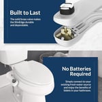 BioBidet SlimEdge Basit Bide Tuvalet Takımı, Beyaz, Çift Nozzle, Taze Su Sprey, Elektriksiz, Kolay Montaj