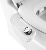 BioBidet SlimEdge Basit Bide Tuvalet Takımı, Beyaz, Çift Nozzle, Taze Su Sprey, Elektriksiz, Kolay Montaj