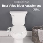BioBidet SlimEdge Basit Bide Tuvalet Takımı, Beyaz, Çift Nozzle, Taze Su Sprey, Elektriksiz, Kolay Montaj
