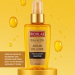 Bioblas Argan Yağlı Saç Bakım Yağı – Durulanmayan, Isıya Karşı Koruyucu, Onarıcı & Parlaklık Veren Serum,%100 Besleyici Etki, 100 ml