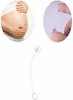 Bioplast Şeffaf Hamile Göbek Piercing Keloid Karşıtı, Şeffaf