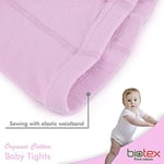 Biotex 3'lü Organik Pamuklu Doğal Düz Hassas Yumuşak Soft Dikişsiz Külotlu Elastan Bebe Çorabı 1001-1002