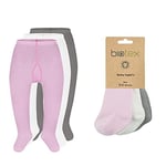 Biotex 3'lü Organik Pamuklu Doğal Düz Hassas Yumuşak Soft Dikişsiz Külotlu Elastan Bebe Çorabı 1001-1002