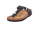Birkenstock Gizeh Leoi Braided Parmakarası Siyah Kadın Terlik