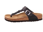 Birkenstock Gizeh Leoi Braided Parmakarası Siyah Kadın Terlik