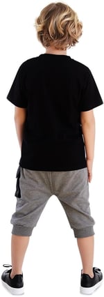Bisiklet Erkek Çocuk T-shirt Kapri Şort Takım