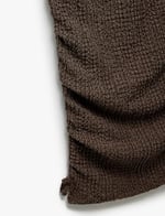 Bisiklet Yaka Kısa Kollu Drape Detaylı Elbise - Seçenekler: 5/6 Yıl, 7-8 Yıl