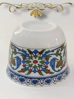 Bitkisel Çini Renkli Model Desenli Porselen Mirra Set 6 Adet Mırra Cup Porcelain 6 Pieces