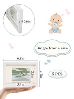 BIUBEE Ebeveynler için 5 Katlanır Sonogram Resim Çerçevesi - 11,9 cm × 17,3 cm Bebek Ultrason Resim Çerçevesi Doğal Ahşap Sonogram Hamilelik Çerçevesi Hamile Anne Hediyeleri için Bebek İlk Fotoğraf Çe