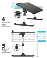 Bix Saiji AL30 Ayarlanabilir Laptop Standı Ergonomik Tasarım 17 İnç Uyumlu Taşınabilir Masa Siyah