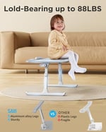 Bix Saiji AL30 Ayarlanabilir Laptop Standı Ergonomik Tasarım 17 İnç Uyumlu Taşınabilir Masa Gri
