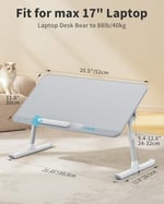 Bix Saiji AL30 Ayarlanabilir Laptop Standı Ergonomik Tasarım 17 İnç Uyumlu Taşınabilir Masa Gri