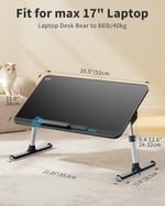 Bix Saiji AL30 Ayarlanabilir Laptop Standı Ergonomik Tasarım 17 İnç Uyumlu Taşınabilir Masa Siyah