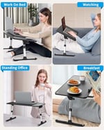 Bix Saiji AL30 Ayarlanabilir Laptop Standı Ergonomik Tasarım 17 İnç Uyumlu Taşınabilir Masa Siyah