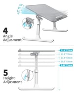 Bix Saiji AL30 Ayarlanabilir Laptop Standı Ergonomik Tasarım 17 İnç Uyumlu Taşınabilir Masa Gri
