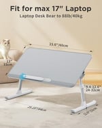 Bix Saiji AL33 Yükseklik ve Açı Ayarlı Laptop Standı Ergonomik ve Katlanabilir Çekmeceli Çalışma Masası