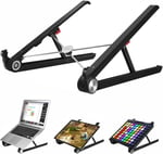 Bix SAIJI X1 Laptop Sehpası, Katlanabilir, Tablet Sehpası, Alüminyum Alaşım, Online Sınıf Çalışması, Duruşu İyileştirme, Isı Dağılımı Macbook, iPad ve 10-15,6 inç Olan Tüm Cihazlar ile Uyumlu. Siyah
