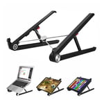 Bix SAIJI X1 Laptop Sehpası, Katlanabilir, Tablet Sehpası, Alüminyum Alaşım, Online Sınıf Çalışması, Duruşu İyileştirme, Isı Dağılımı Macbook, iPad ve 10-15,6 inç Olan Tüm Cihazlar ile Uyumlu. Siyah