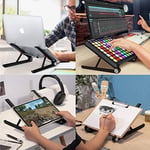 Bix SAIJI X1 Laptop Sehpası, Katlanabilir, Tablet Sehpası, Alüminyum Alaşım, Online Sınıf Çalışması, Duruşu İyileştirme, Isı Dağılımı Macbook, iPad ve 10-15,6 inç Olan Tüm Cihazlar ile Uyumlu. Siyah