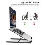 Bix Saiji X2 Taşıma Çantalı Alüminyum Notebook Laptop Standı Siyah