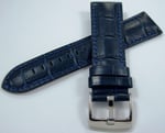 Bizon Deri Saat Kayışı Spor Lacivert 26mm Kordon Dikişli Kroko