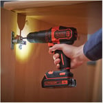 Black + Decker Bdchd18Kb Li/Ion Akülü Vidalama, Çok renkli