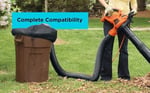 BLACK+ DECKER Kablolu Yaprak Üfleyiciler için Yaprak Üfleyici Hortum Ataşmanı, Yalnızca Ek Parça, 8 ft (BV-006)