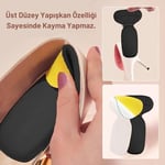 Black Deer Ayakkabı Topuk Vurma Önleyici Ve Daraltma Pedi Ayakkabı İçi Koruyucu Aparat Topuk Süngeri 2 Çift (Siyah)