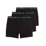 Black Deer Exclusive 3 Adet Erkek Pamuklu Esnek Boxer Siyah