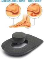 Black Deer Heelspur (Epin Topukluk) Gri Topuk Dikeni Tabanlık Gri L