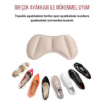 Black Deer T30 Ayakkabı Topuk Vurma Önleyici Ve Daraltma Pedi Ayakkabı Topuk Koruyucu Aparat 2 Çift (Bej)