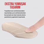 Black Deer T40 Ayakkabı Topuk Vurma Önleyici Ve Daraltma Pedi Ayakkabı Topuk Koruyucu Aparat 2 Çift (Bej)