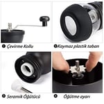 Black Goat Seramik Kahve Değirmeni - Manual Ceramic Grinder (For Chemex, V60, French Press)