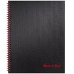 Black n' Red Business not defteri, sert kapak, Twinwire, 28,9 x 21,6 cm, siyah, çizgili, 70 yaprak (K67030)