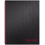 Black n' Red Business not defteri, sert kapak, Twinwire, 28,9 x 21,6 cm, siyah, çizgili, 70 yaprak (K67030)